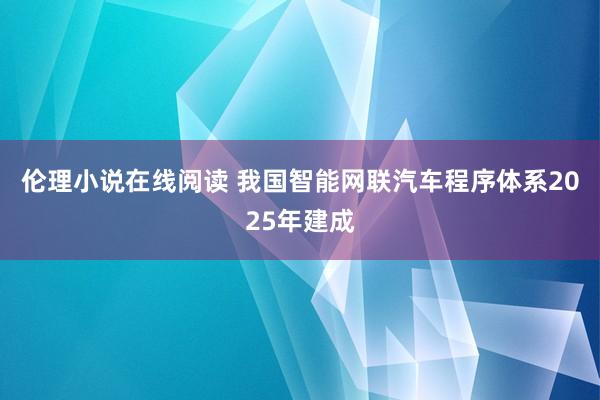 伦理小说在线阅读 我国智能网联汽车程序体系2025年建成