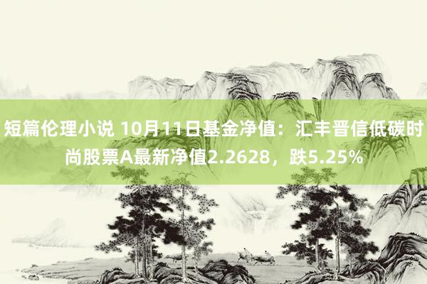 短篇伦理小说 10月11日基金净值：汇丰晋信低碳时尚股票A最新净值2.2628，跌5.25%