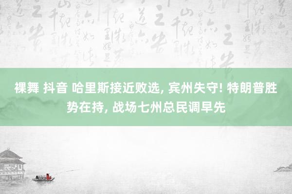 裸舞 抖音 哈里斯接近败选， 宾州失守! 特朗普胜势在持， 战场七州总民调早先