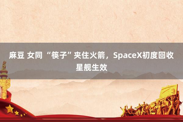 麻豆 女同 “筷子”夹住火箭，SpaceX初度回收星舰生效