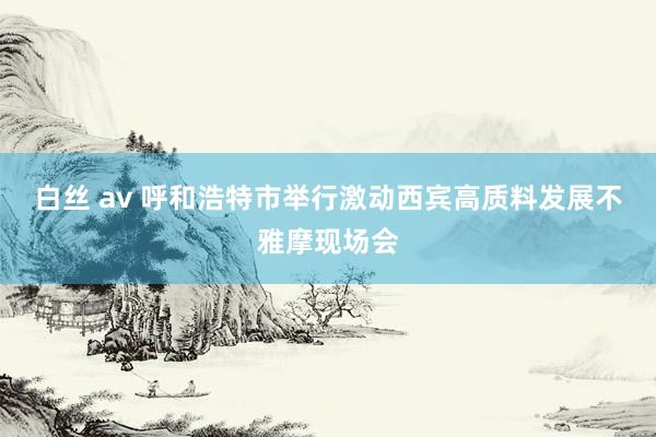 白丝 av 呼和浩特市举行激动西宾高质料发展不雅摩现场会