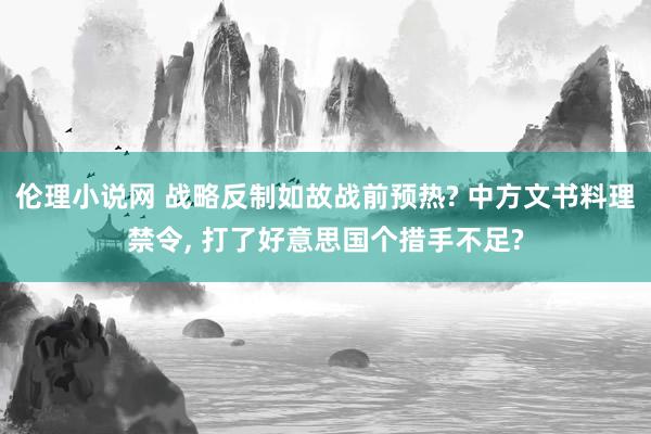 伦理小说网 战略反制如故战前预热? 中方文书料理禁令， 打了好意思国个措手不足?