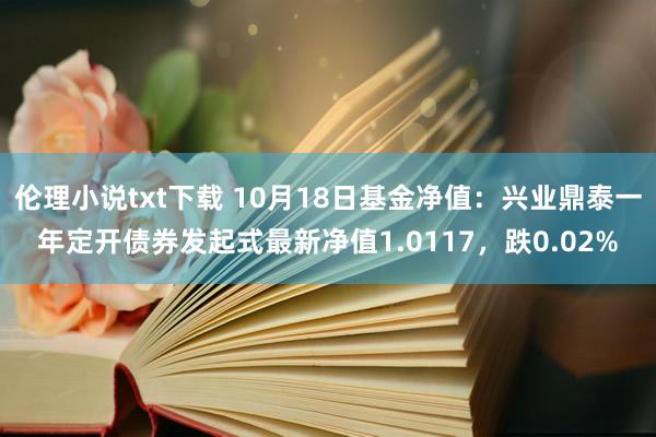 伦理小说txt下载 10月18日基金净值：兴业鼎泰一年定开债券发起式最新净值1.0117，跌0.02%