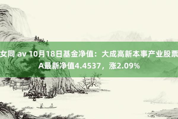 女同 av 10月18日基金净值：大成高新本事产业股票A最新净值4.4537，涨2.09%