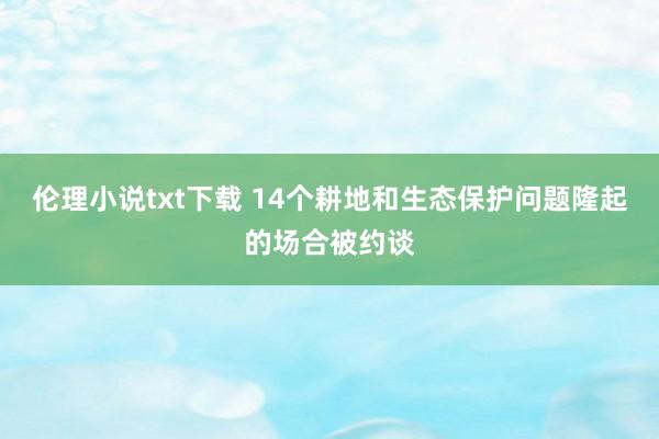 伦理小说txt下载 14个耕地和生态保护问题隆起的场合被约谈