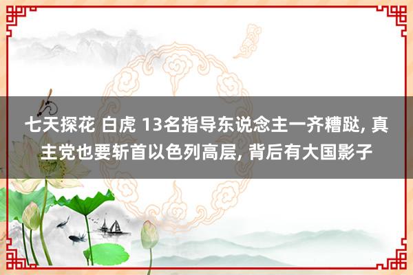 七天探花 白虎 13名指导东说念主一齐糟跶， 真主党也要斩首以色列高层， 背后有大国影子