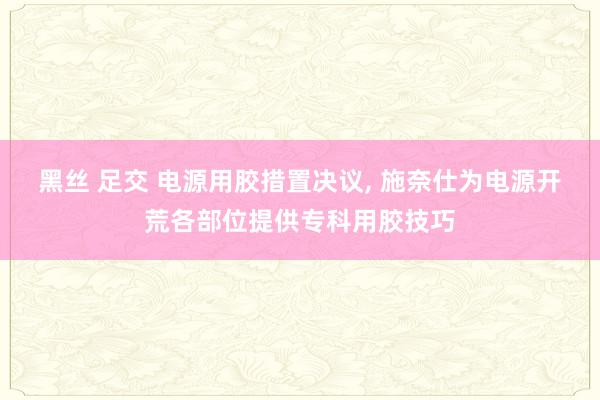 黑丝 足交 电源用胶措置决议， 施奈仕为电源开荒各部位提供专科用胶技巧