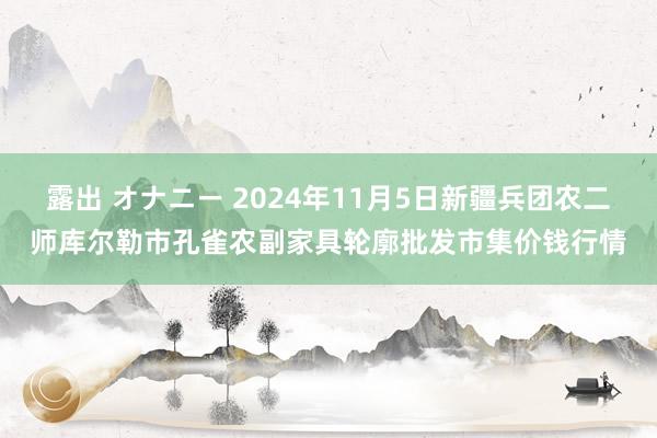 露出 オナニー 2024年11月5日新疆兵团农二师库尔勒市孔雀农副家具轮廓批发市集价钱行情