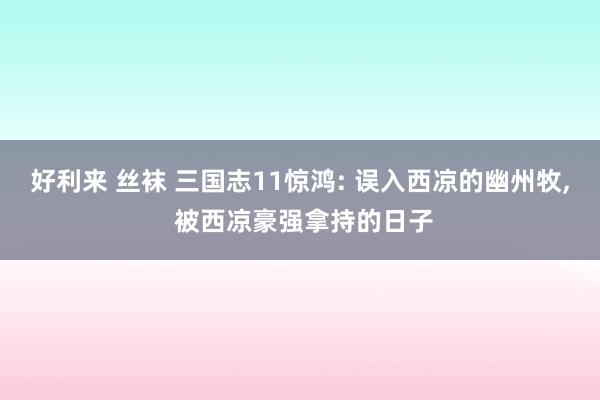 好利来 丝袜 三国志11惊鸿: 误入西凉的幽州牧， 被西凉豪强拿持的日子