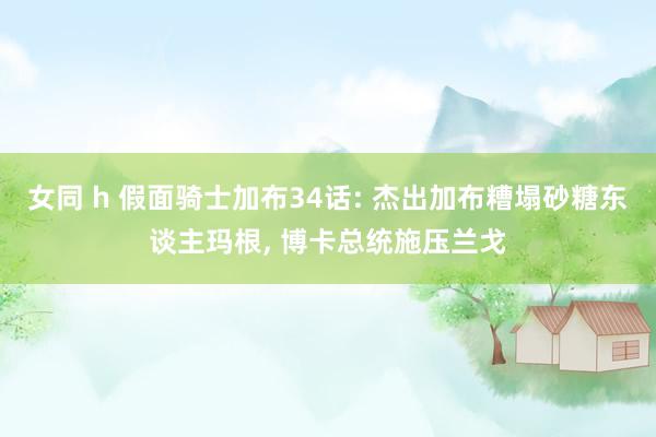 女同 h 假面骑士加布34话: 杰出加布糟塌砂糖东谈主玛根, 博卡总统施压兰戈